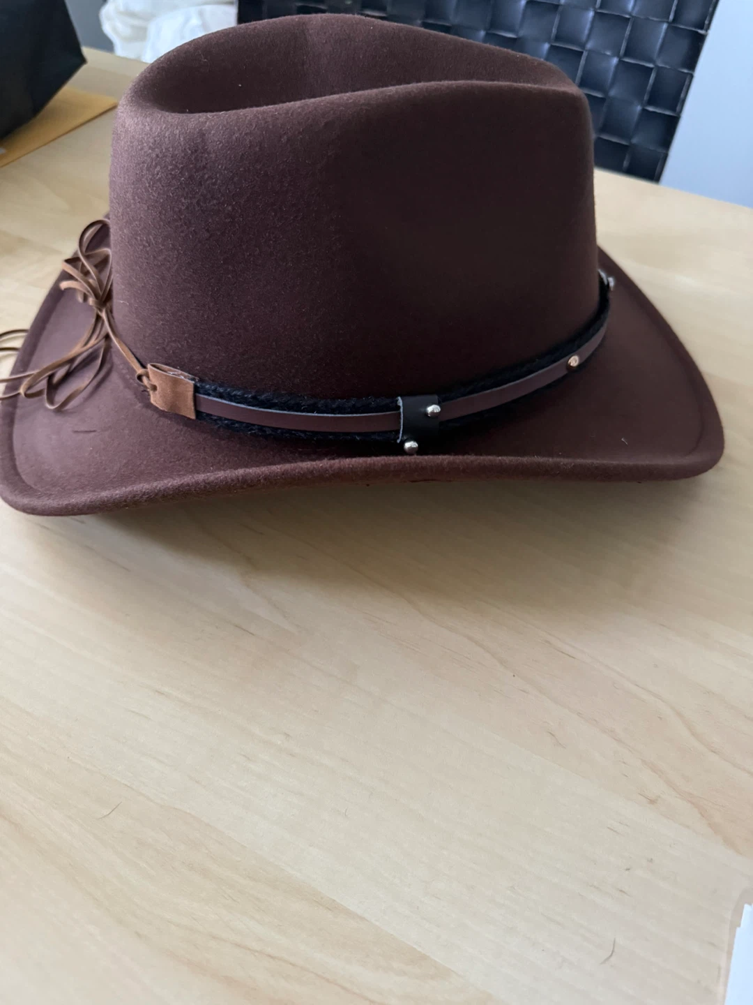 Brown Felt Cowboy Hat - photo 3