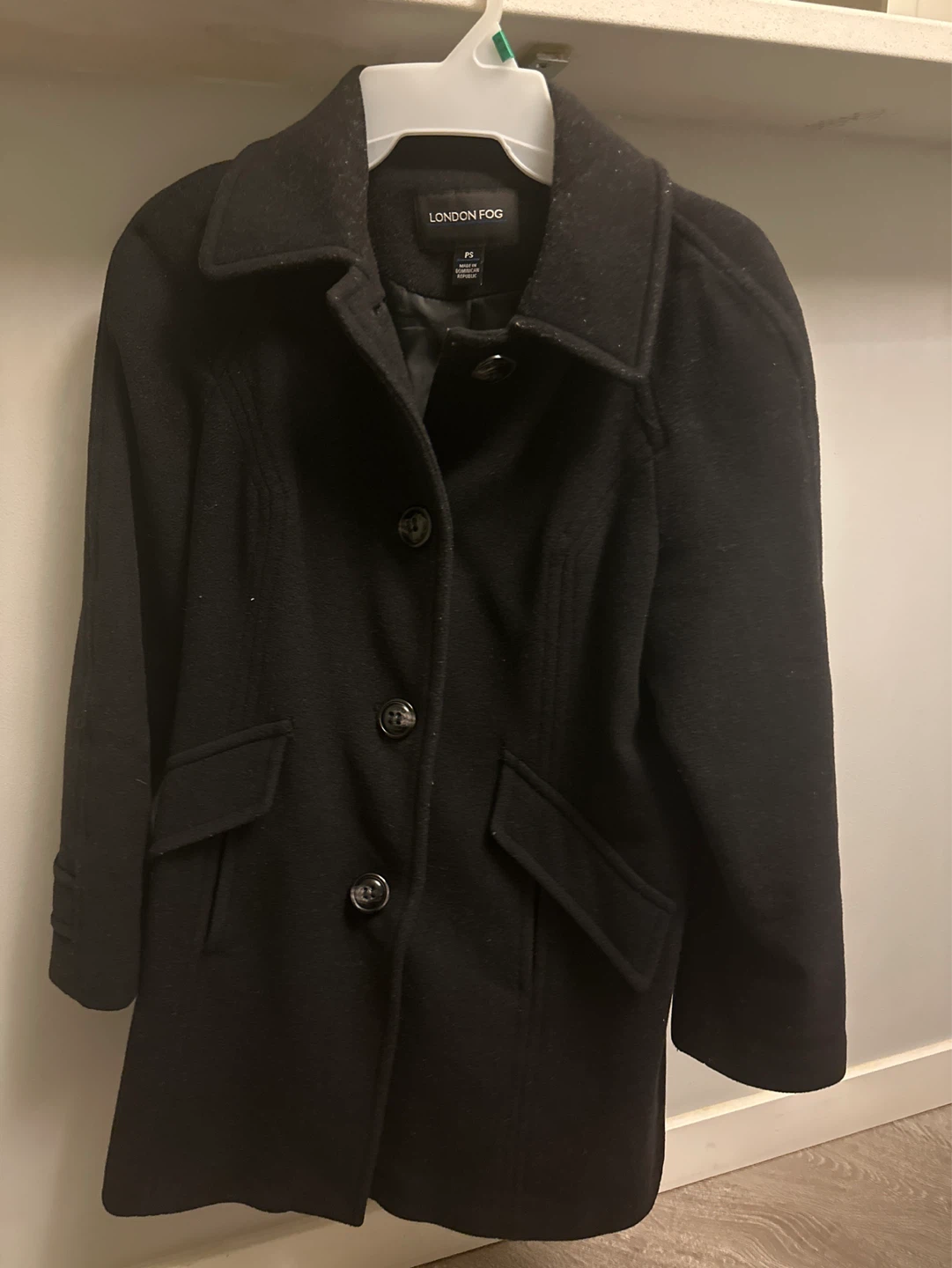 London Fog Black Pea Coat