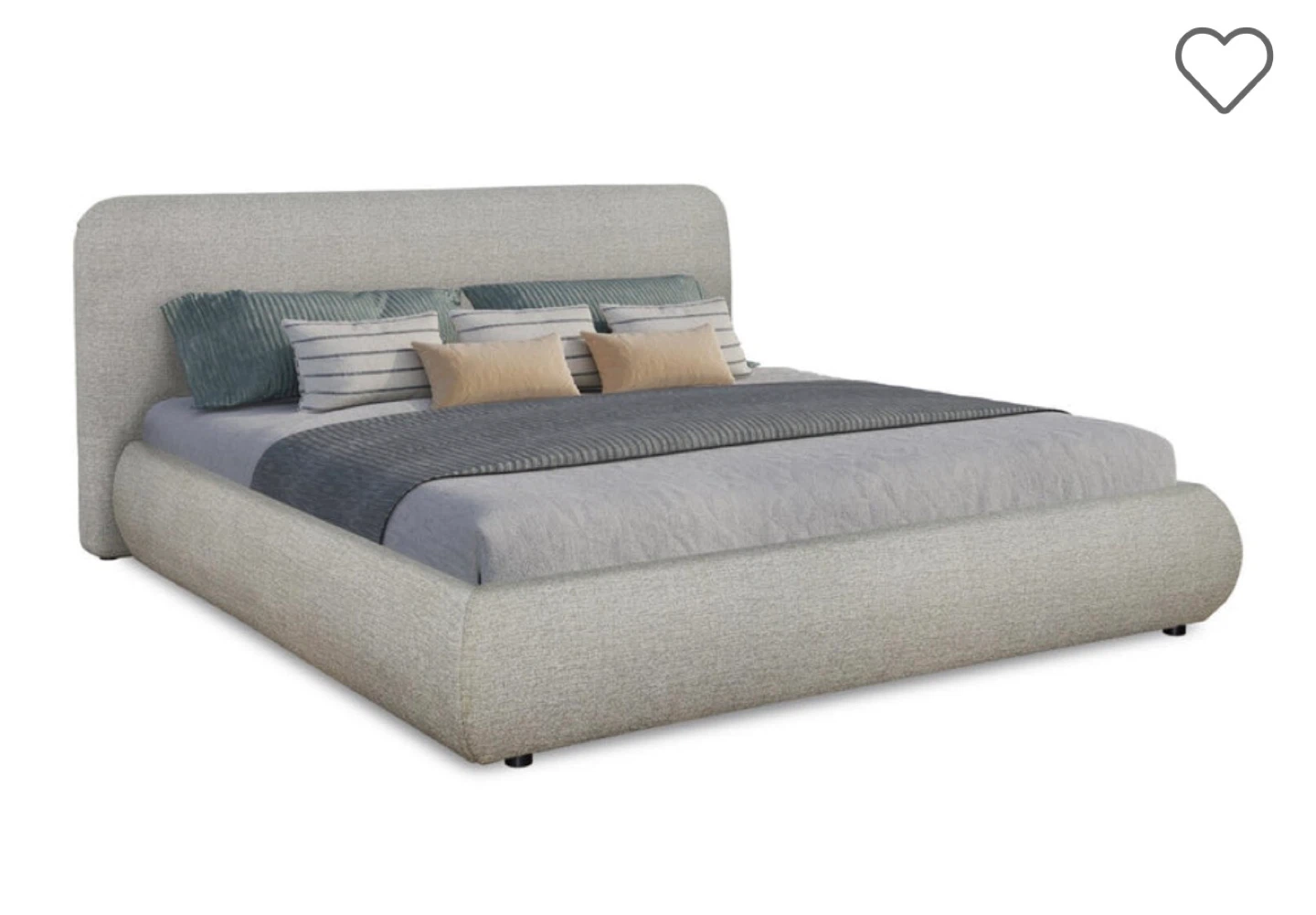 Modern Upholstered Bed Frame - Queen Size