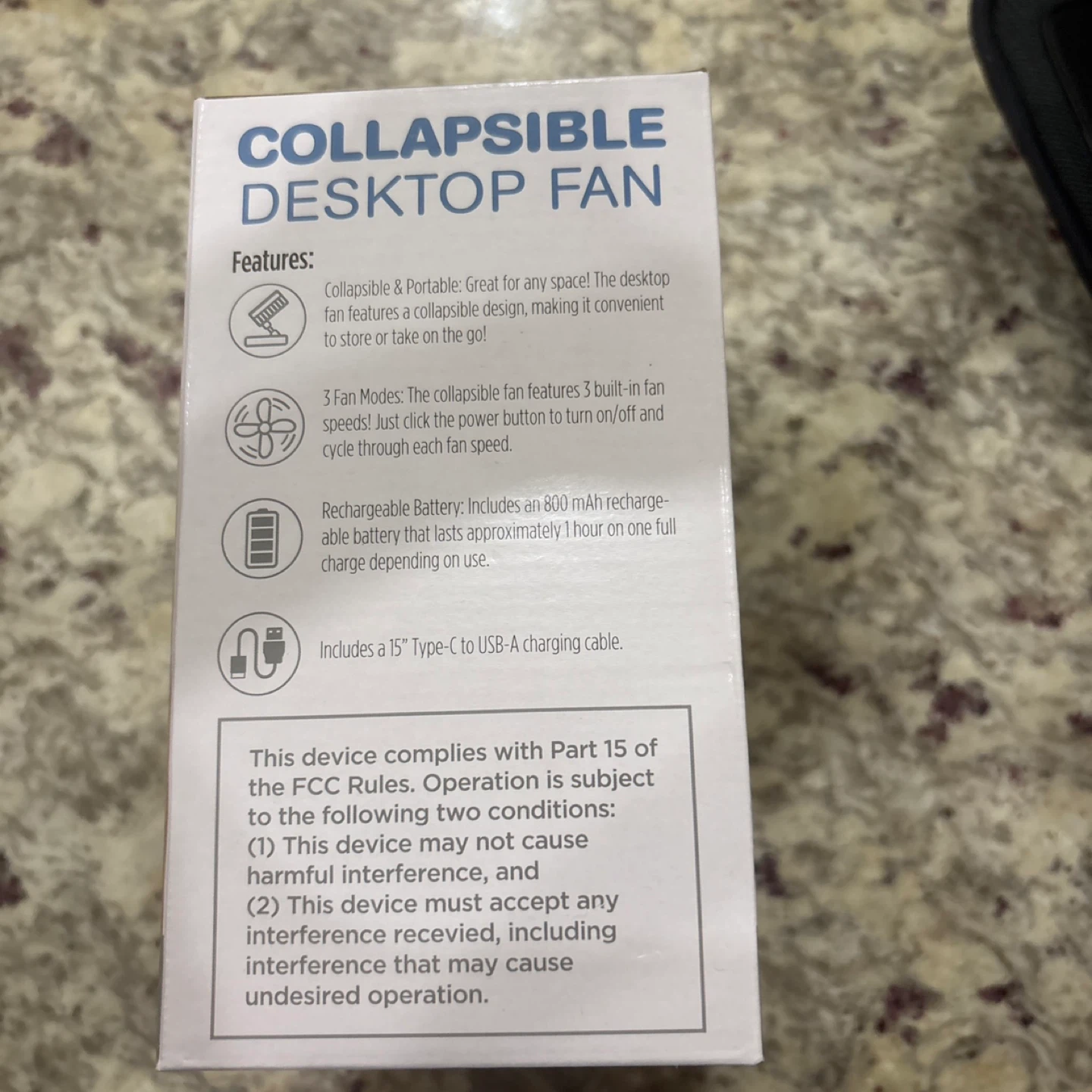 Collapsible Desktop Fan - Extended Height 14" - photo 4