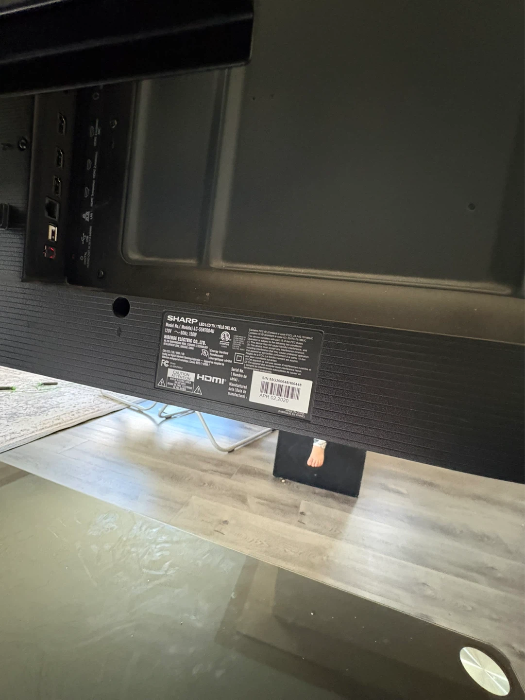 Sharp LC-55N7004U 55” 4K Ultra HD Smart TV + Bello glass stand - photo 5