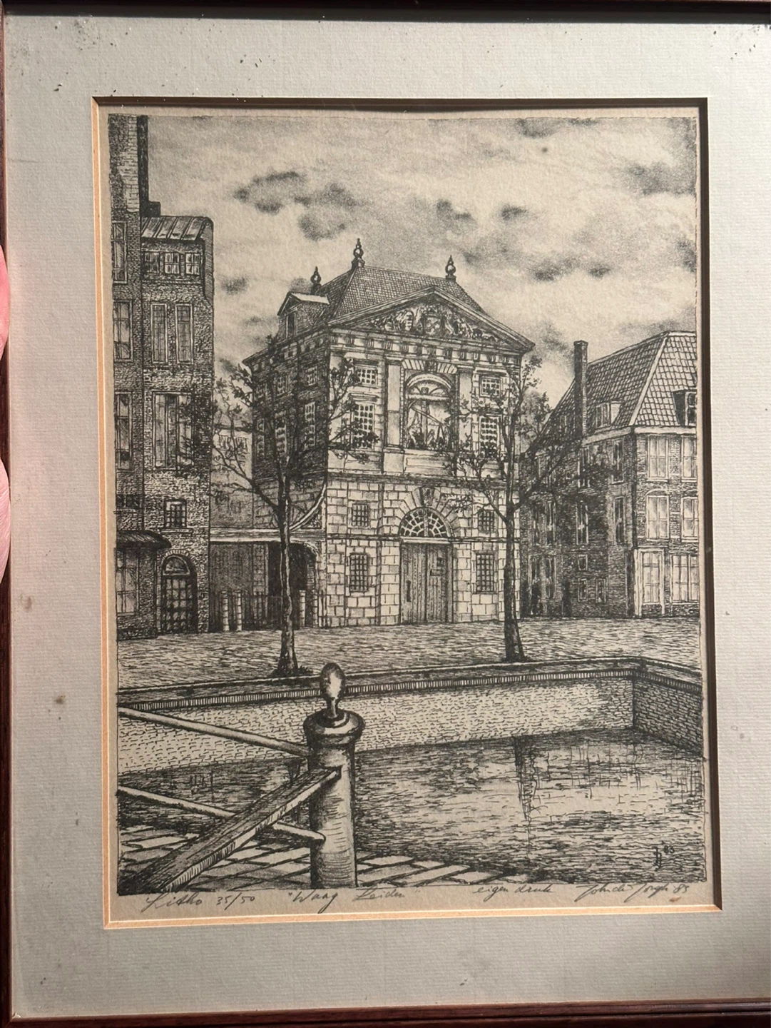 83 John de Jongh litho 35/50 Waag Leiden Egen druk