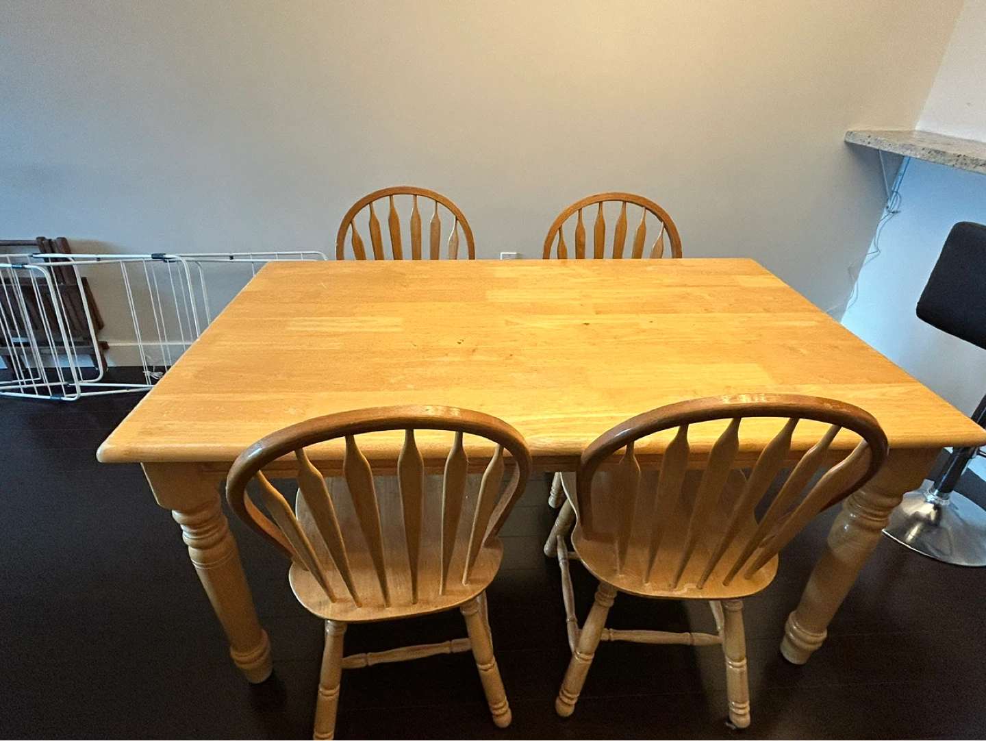 Wooden Dining Table with 4 Chairs - photo 2