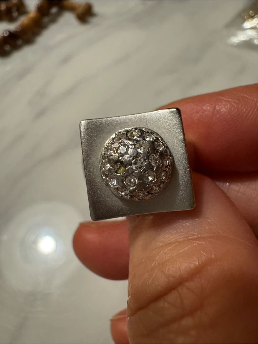 18K RGP Ring with Rhinestones