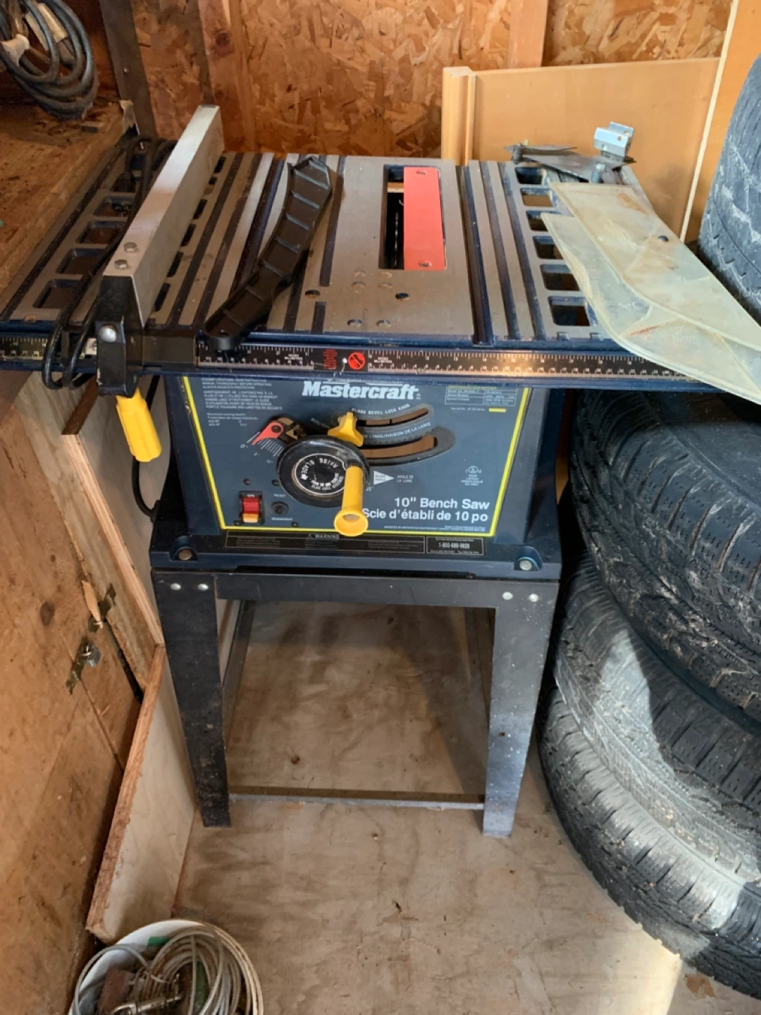Mastercraft 10” table saw with stand