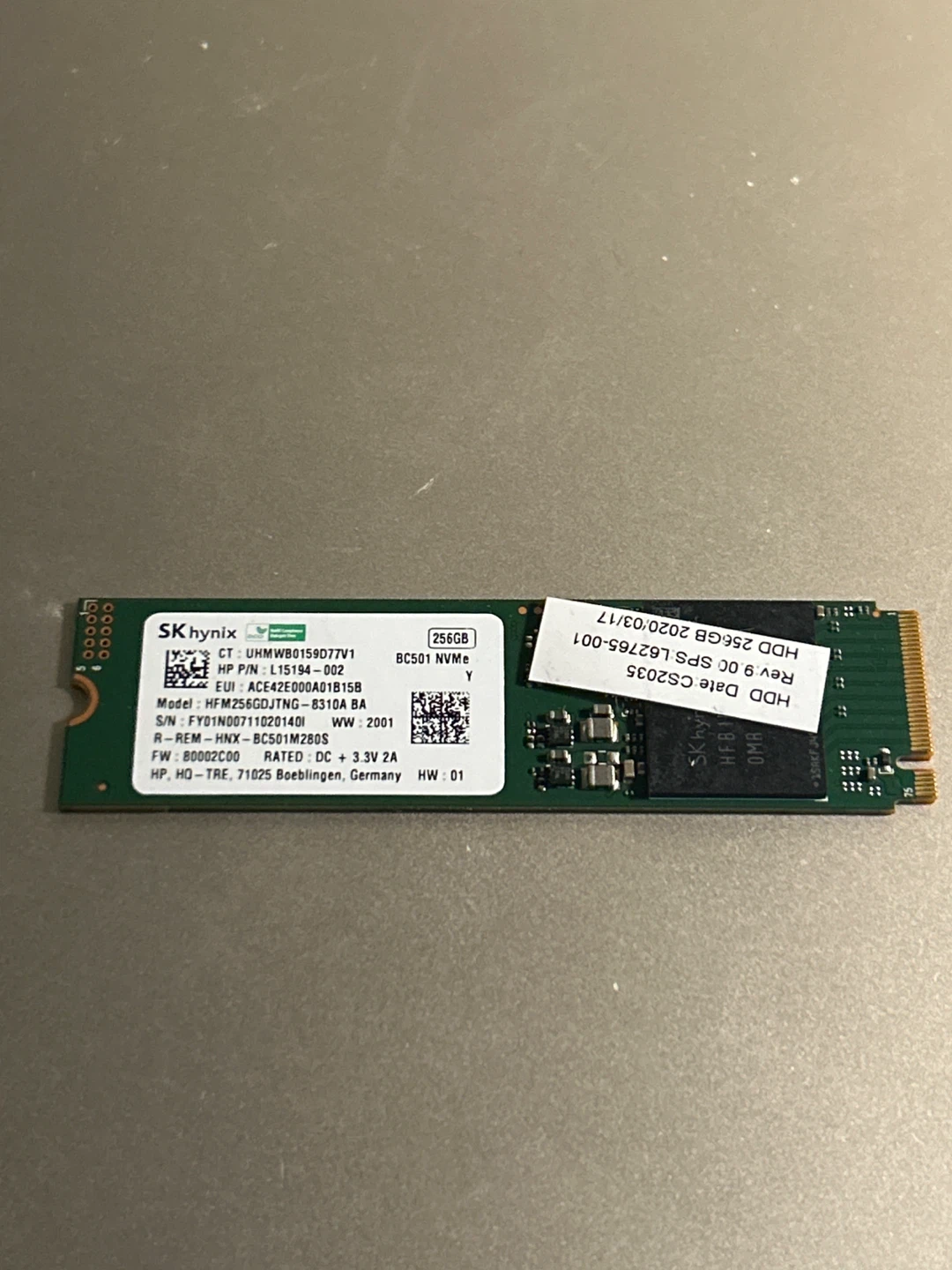 SK Hynix laptop 256 gb SSD