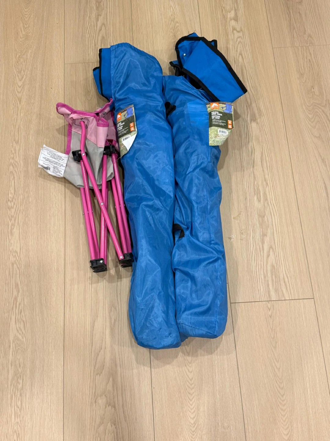 2 Blue Camping Chairs & 1 Paw Patrol Kids Chair - photo 3