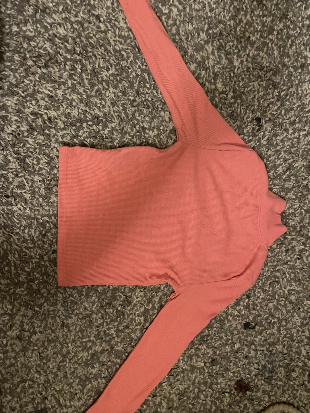 Pink Ribbed Turtleneck Long Sleeve Top