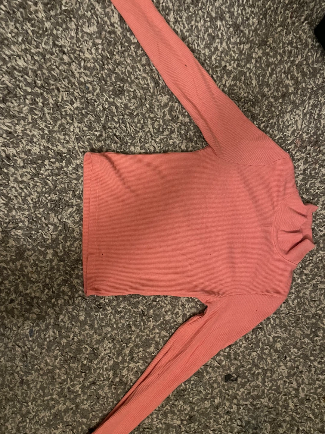 Pink Ribbed Turtleneck Long Sleeve Top - photo 2