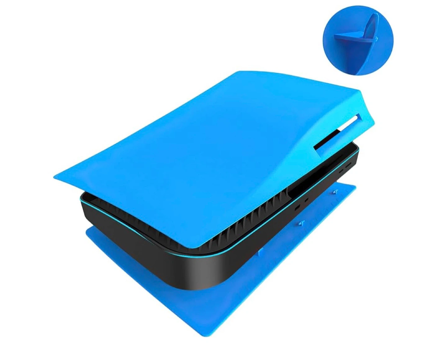 Faceplate Blue Protective Case for PlayStation 5 Disc Version - photo 3