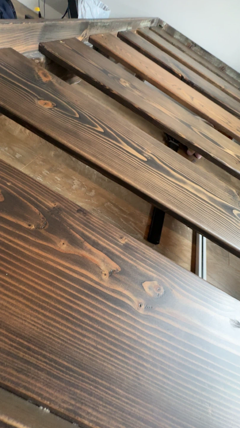 Wooden Bed Frame - Dark Stain - photo 3