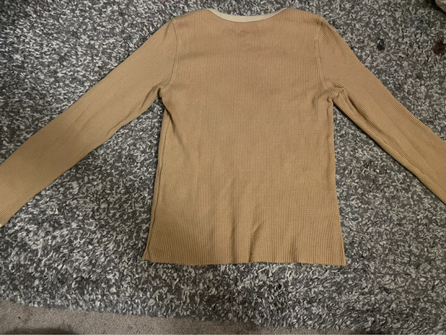 American Eagle Outfitters Long Sleeve Thermal Shirt - Tan - photo 2