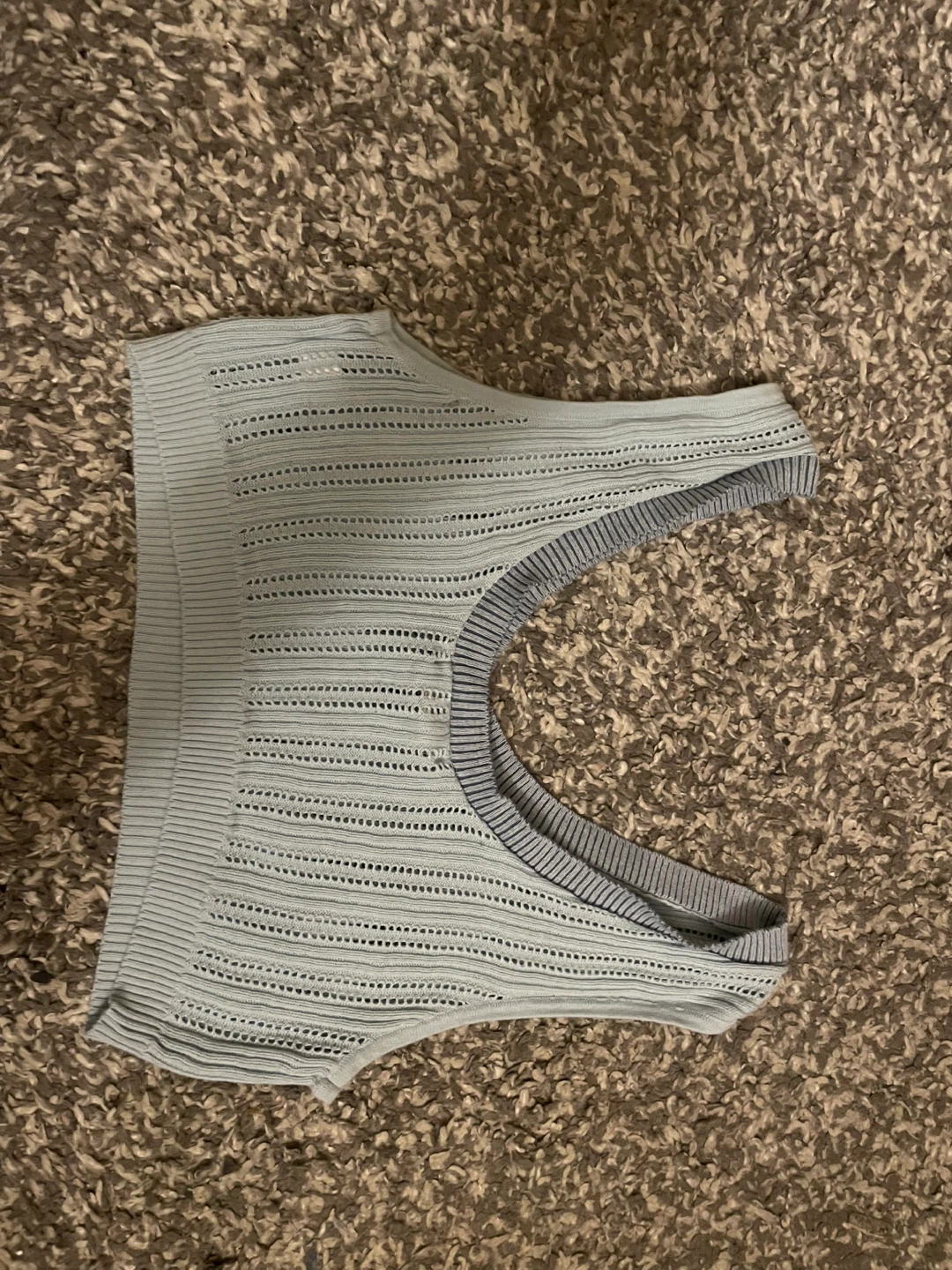 Light Blue Knit Crop Top - photo 2