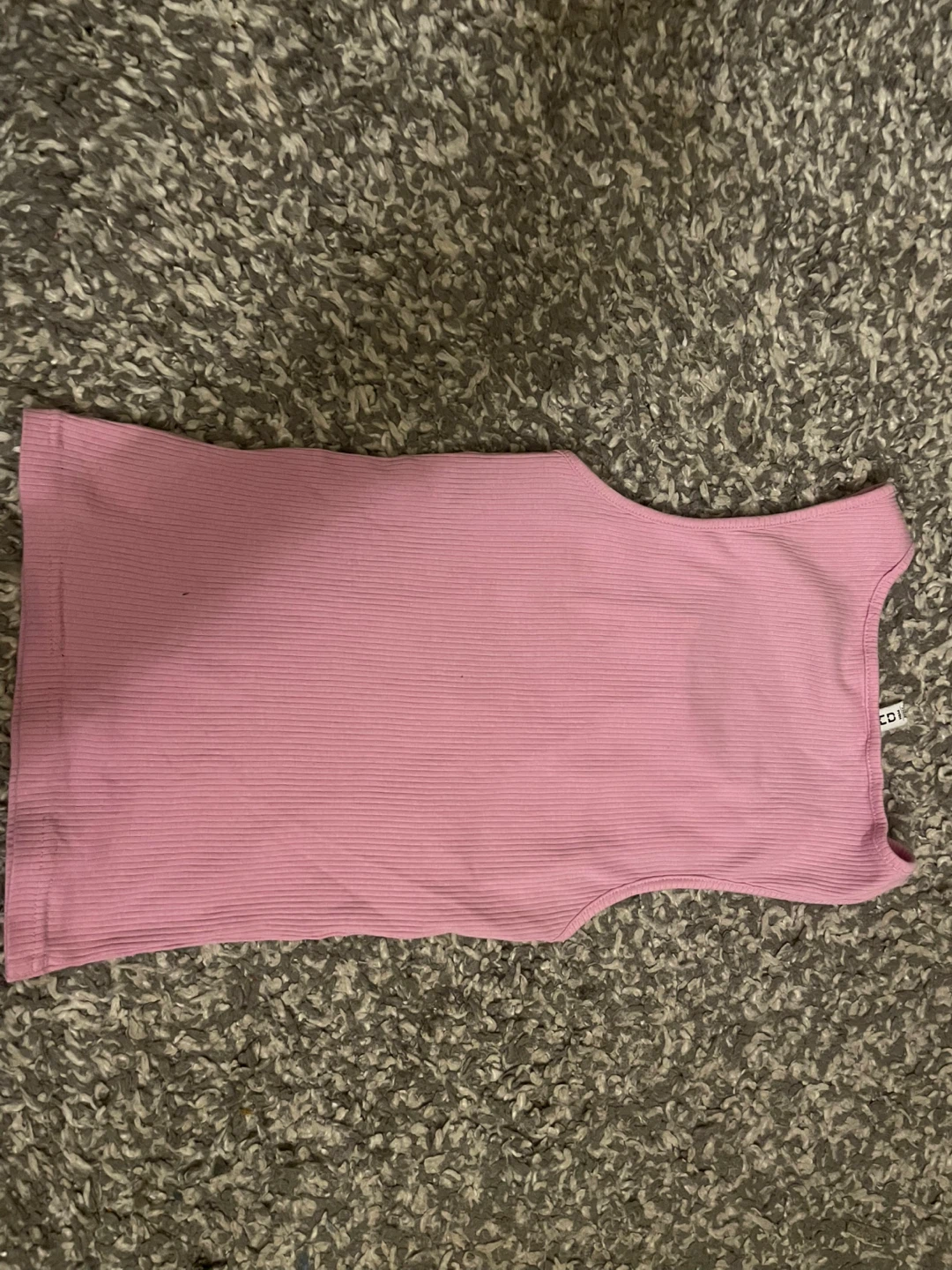 Divided Pink Ribbed Tank Top - photo 2