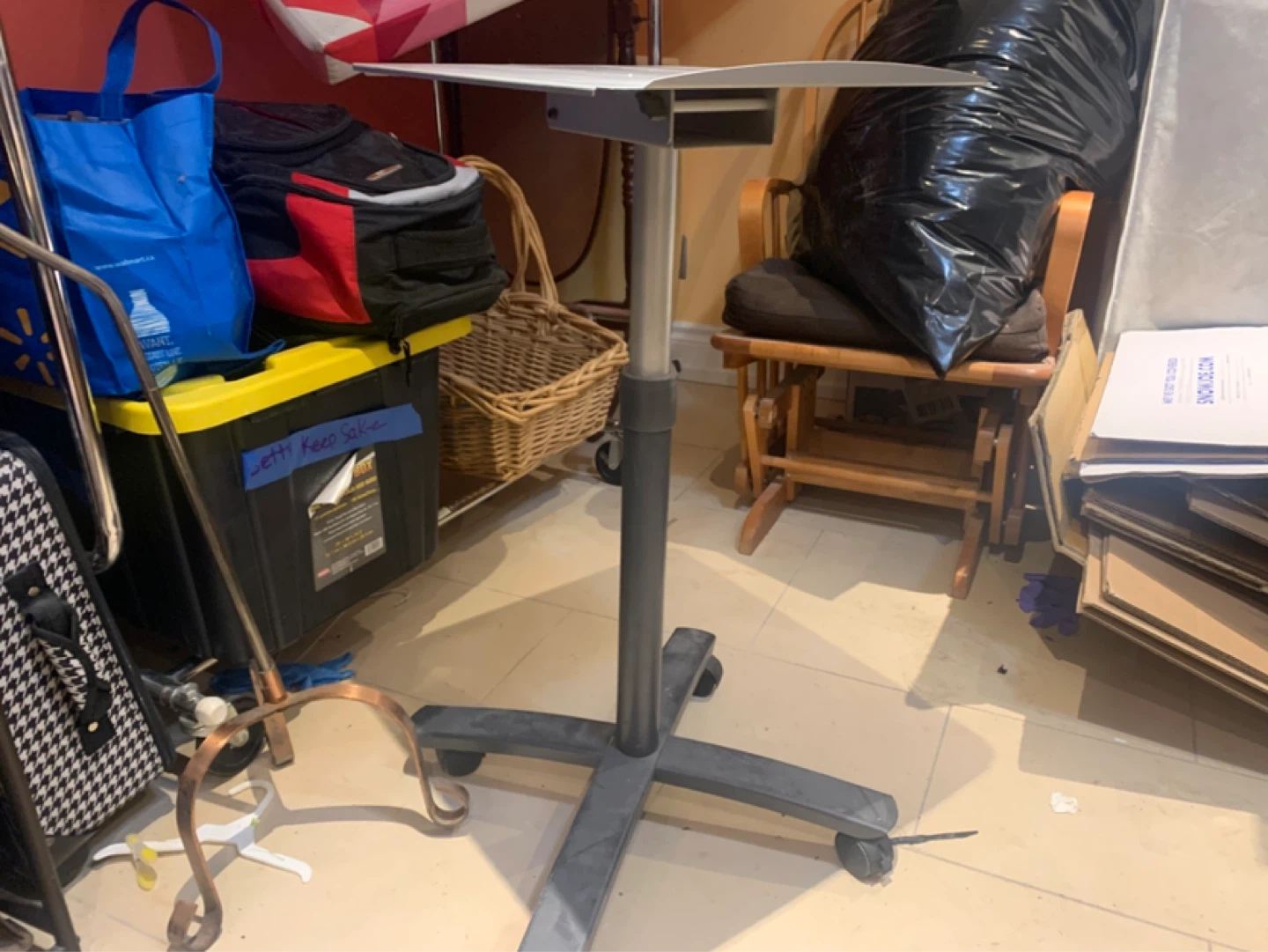 Adjustable Rolling Standing Desk Converter