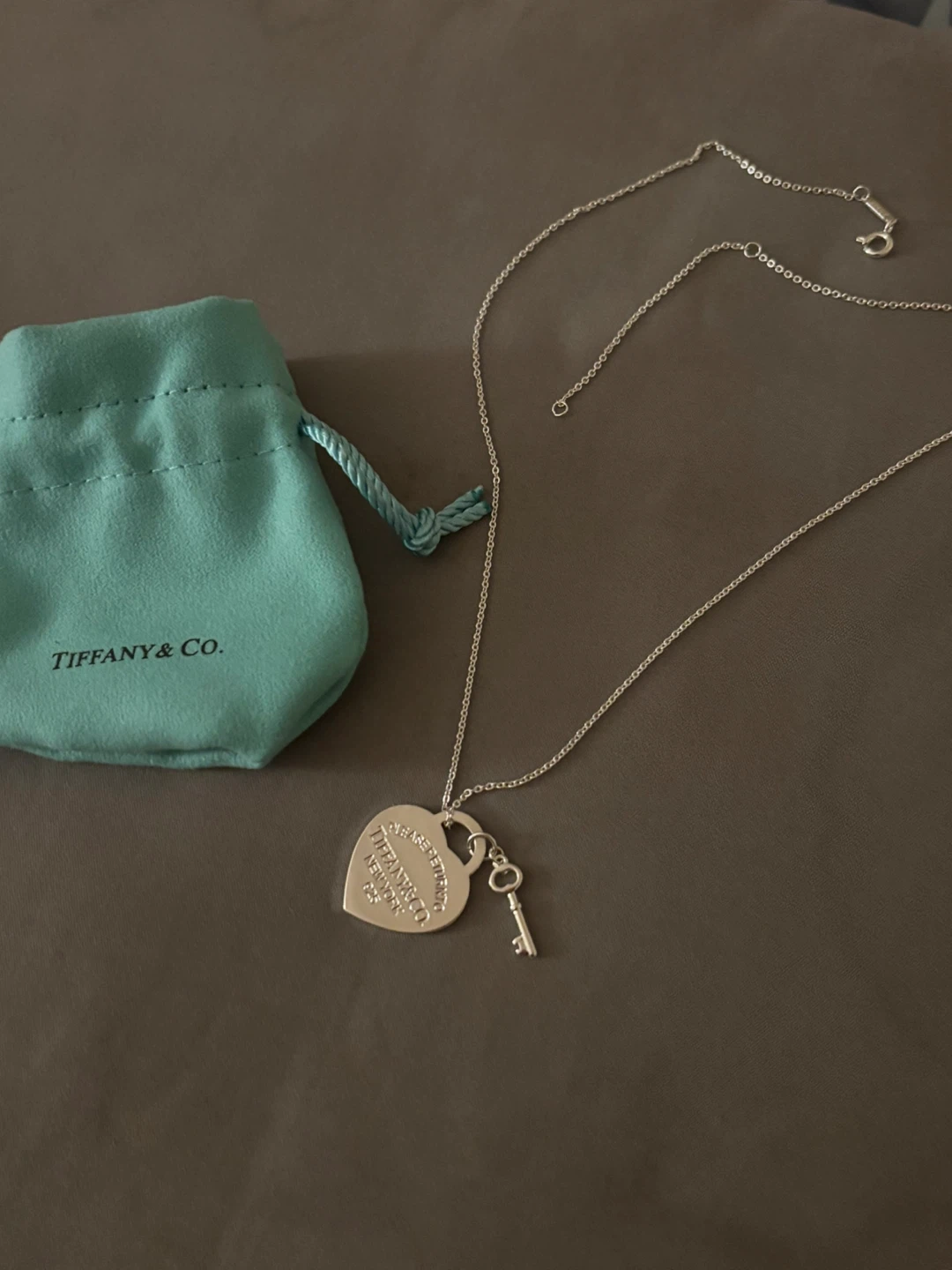 tiffany & co heart pendant key necklace