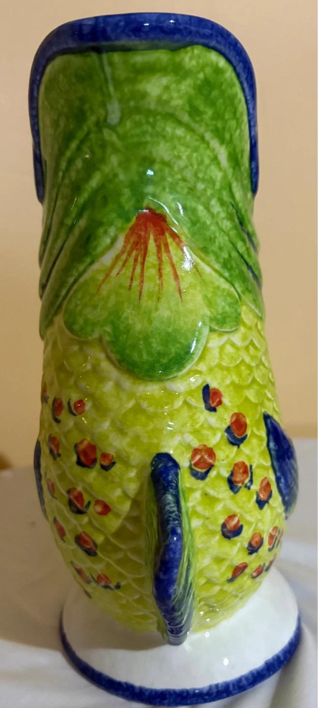 Vietri "Made in Italy" Ceramic Fish Pitcher - photo 2