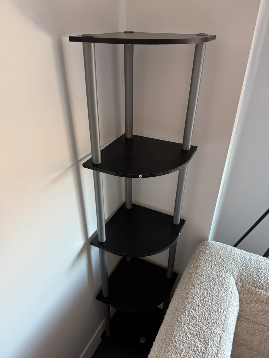 Black Corner Shelf Unit