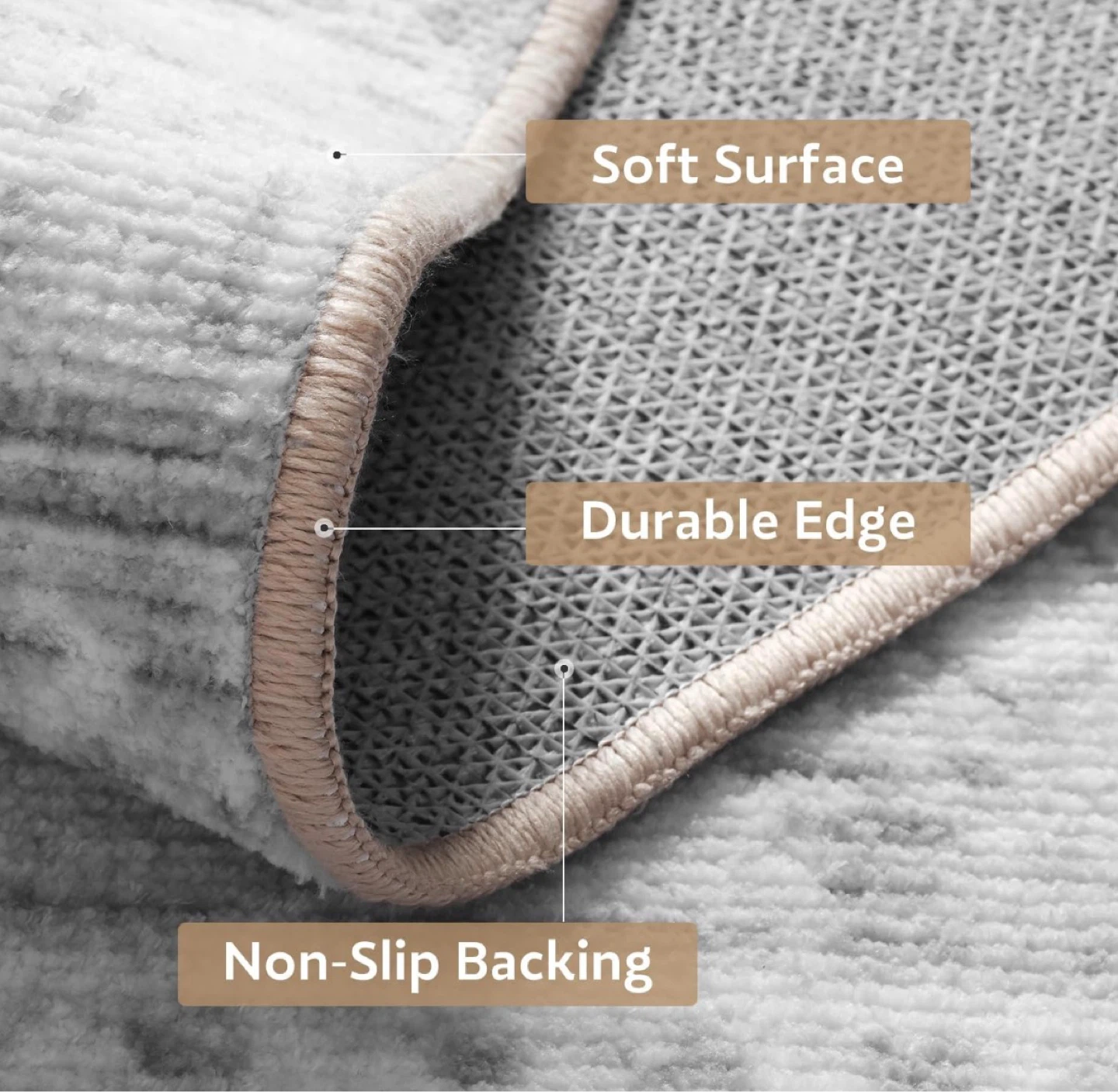 Machine Washable Area Rug - Soft Surface, Non-Slip Backing - photo 2