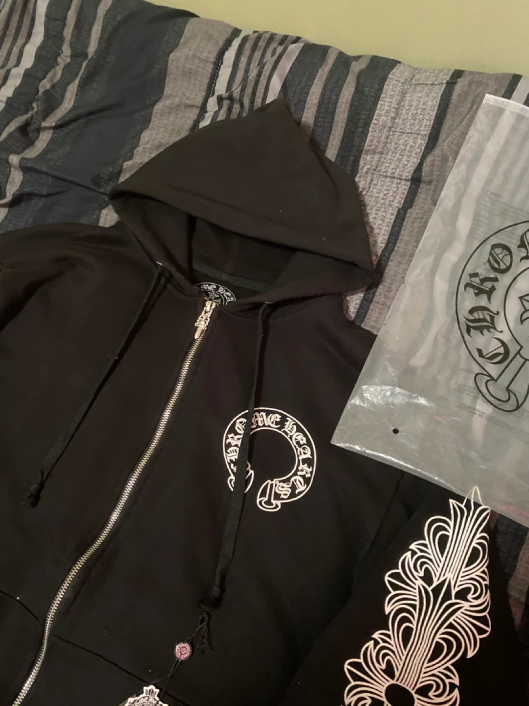 Chrome Hearts Black Zip Up Hoodie - photo 2