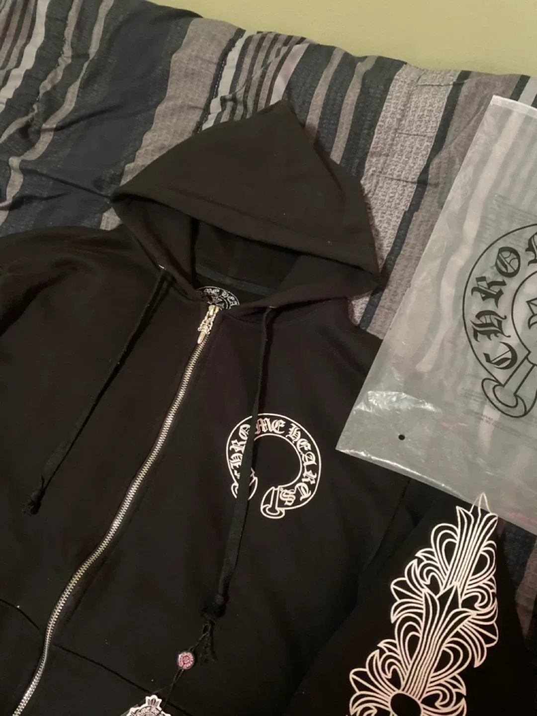 Chrome Hearts Black Zip Up Hoodie - photo 2