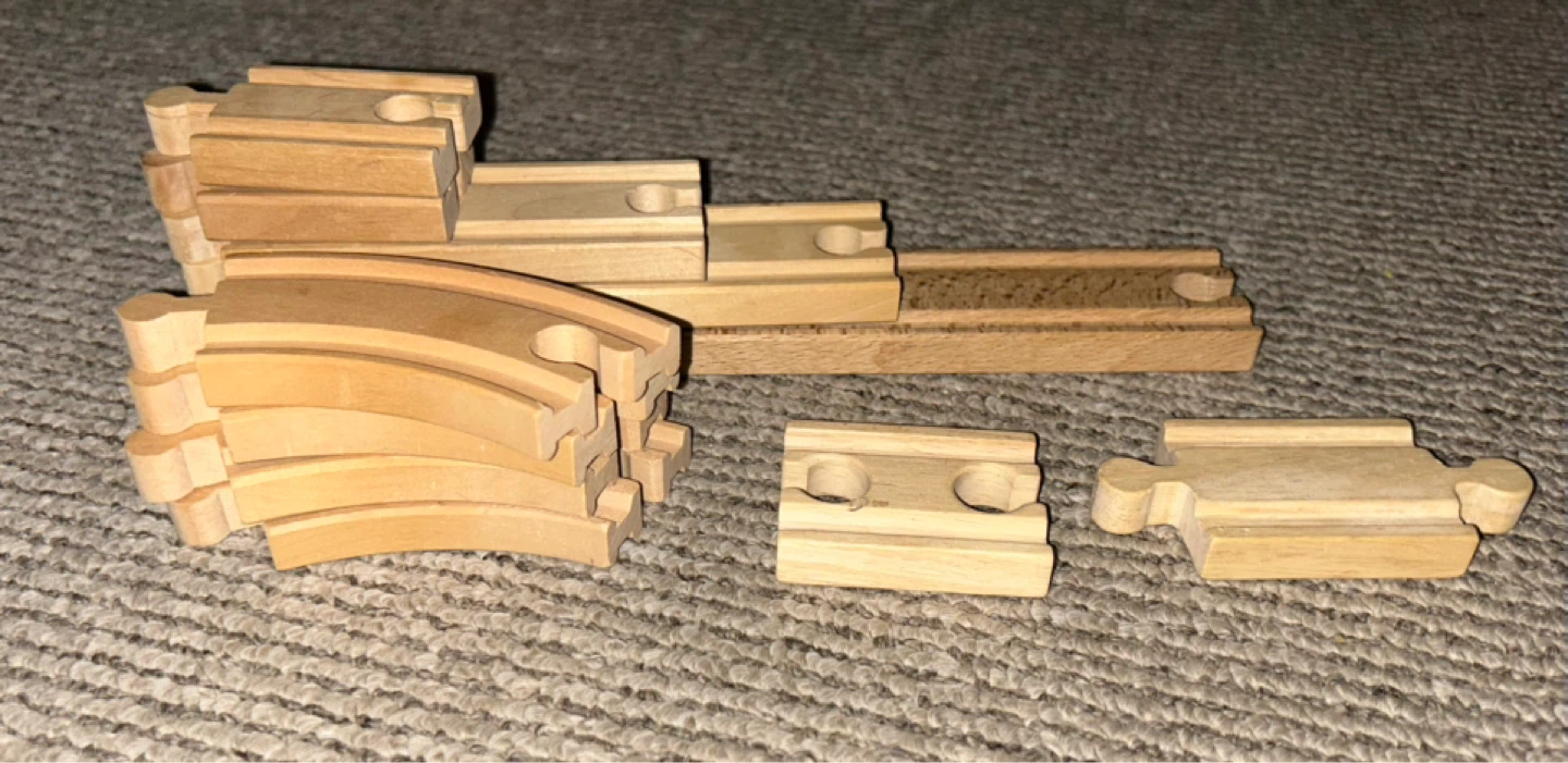 Specialty Wooden Train Track Pieces - photo 2