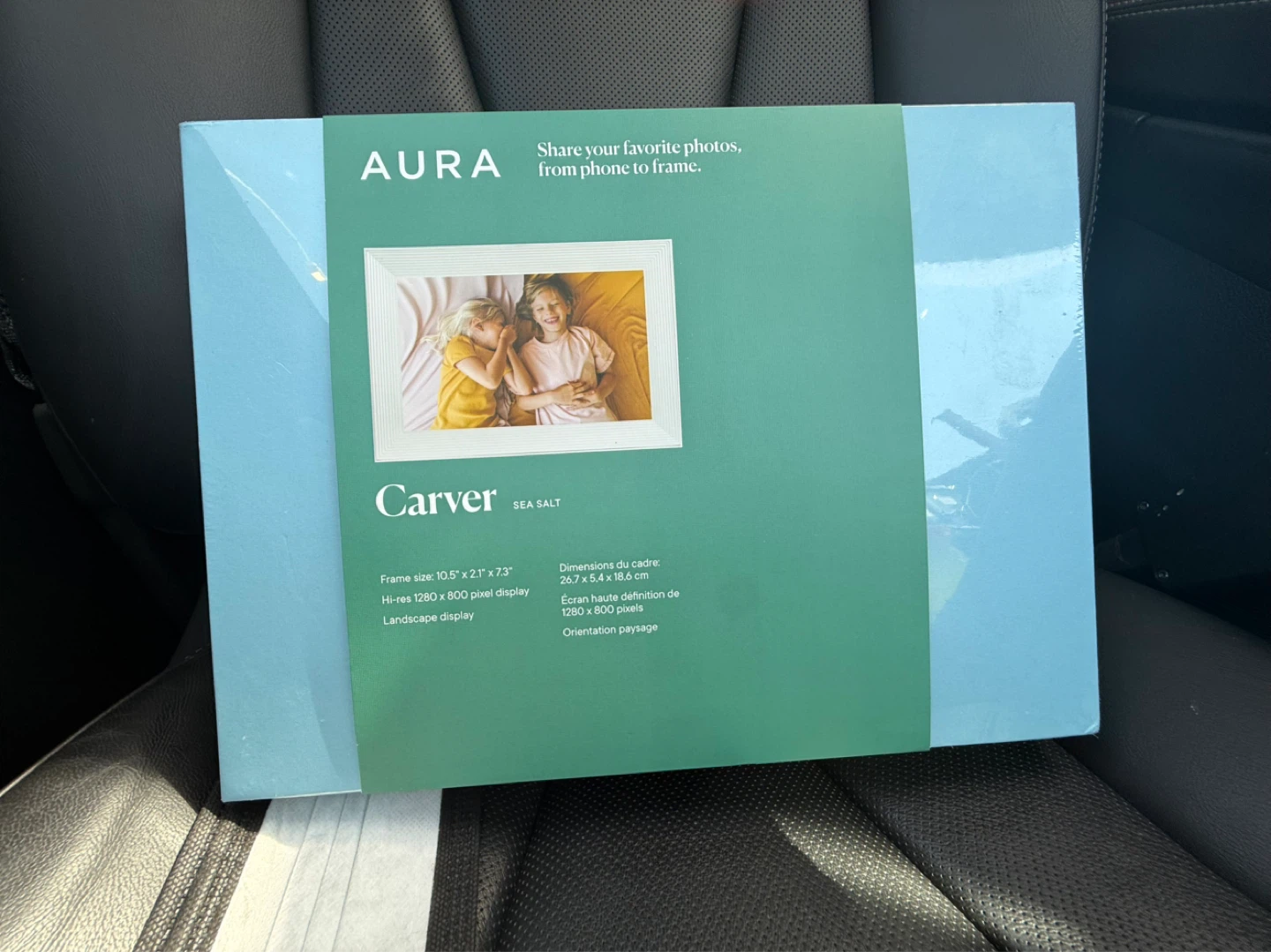 Carver Aura Digital Photo Frame - Sea Salt