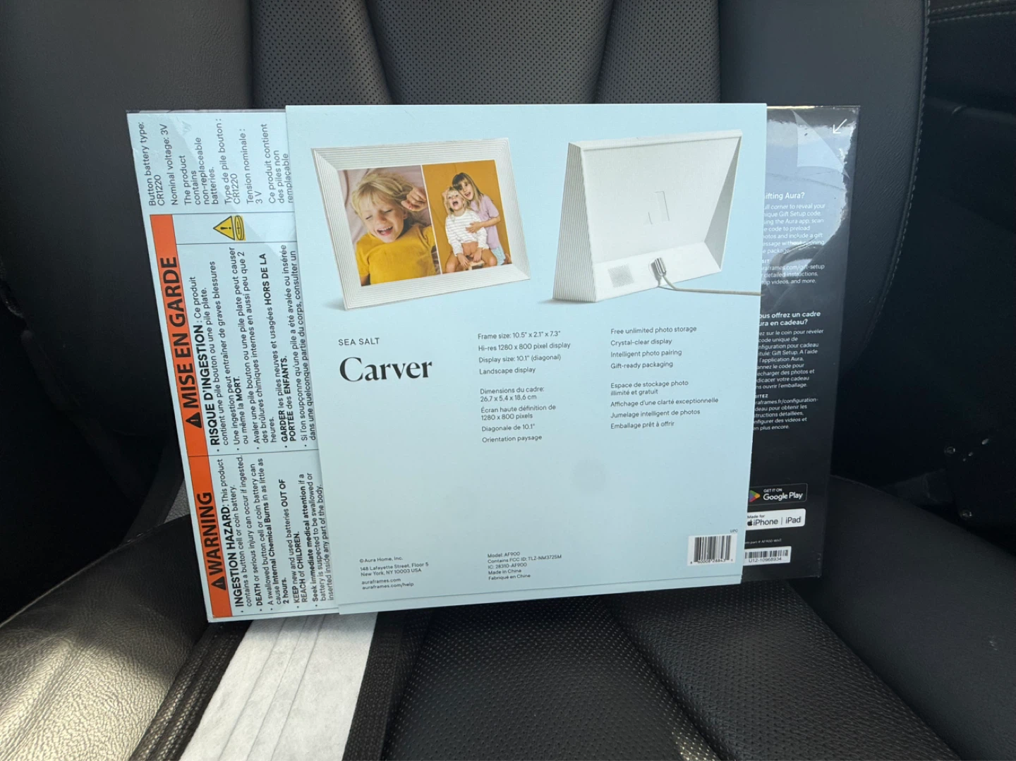 Carver Aura Digital Photo Frame - Sea Salt - photo 3