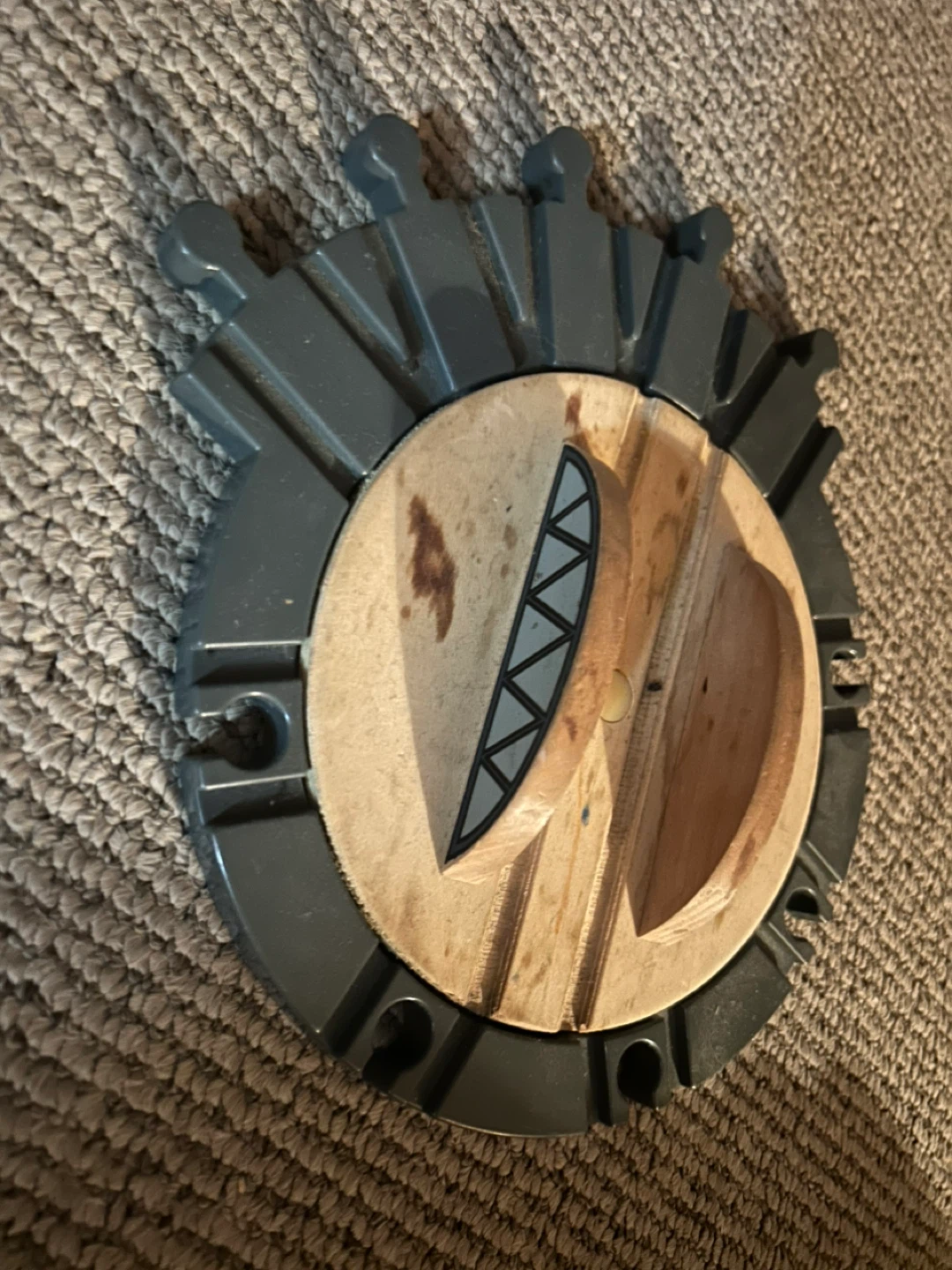 Wooden Train Track Circular Turntable