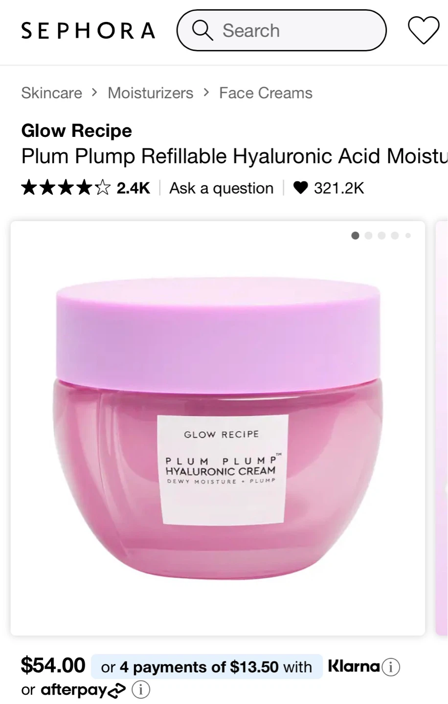 Glow Recipe Plum Plump Hyaluronic Cream 50ml