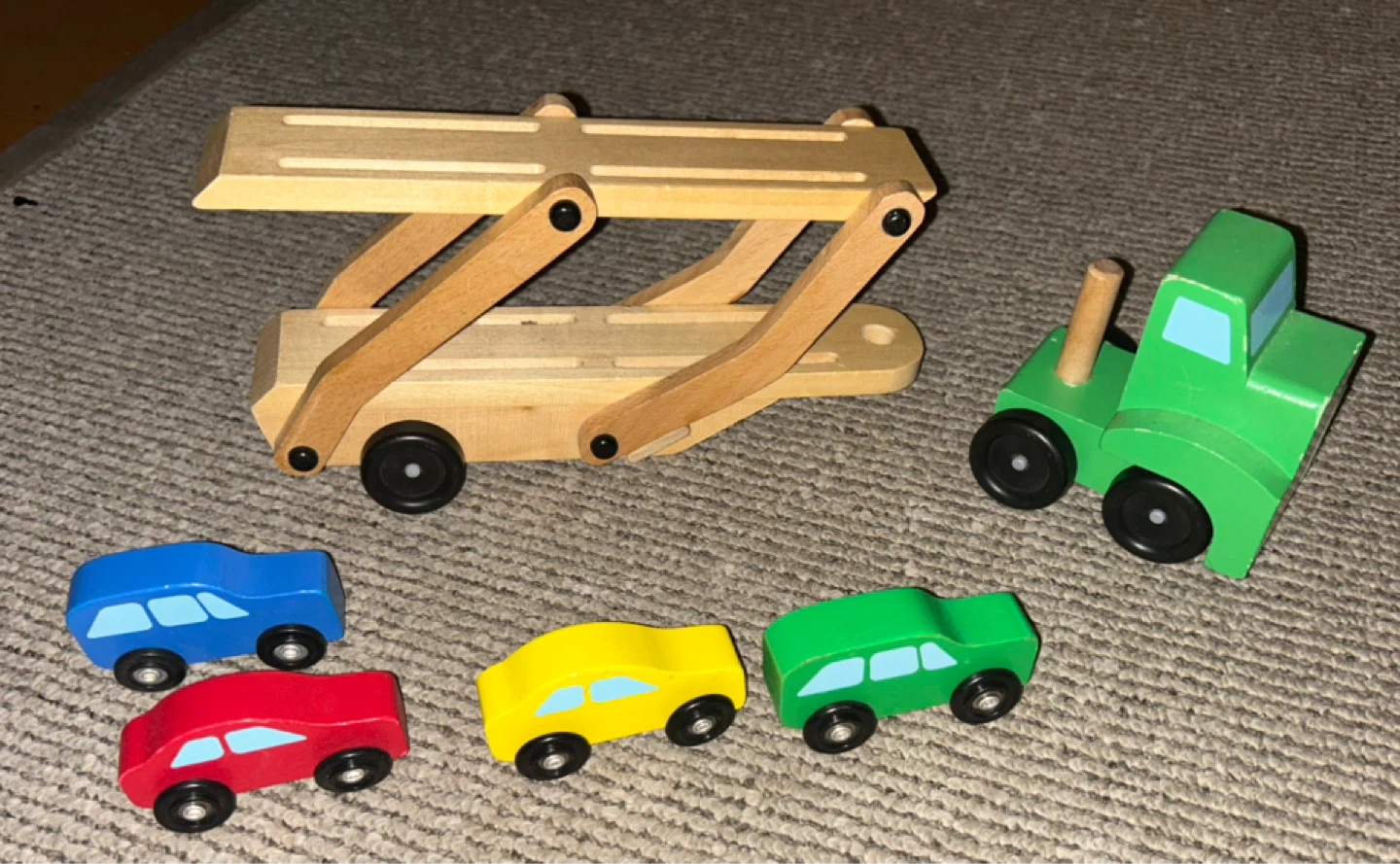 Wooden Car Carrier Truck with Cars Toy - photo 5