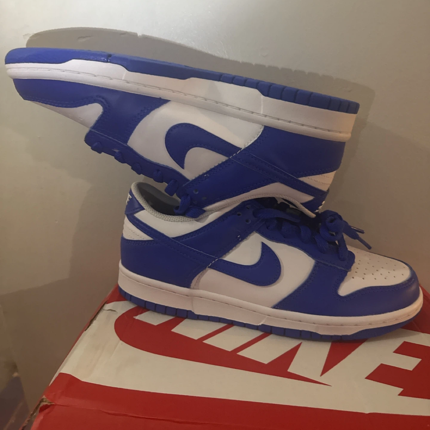 Nike Dunk Low Royal Blue White Sneakers - photo 3