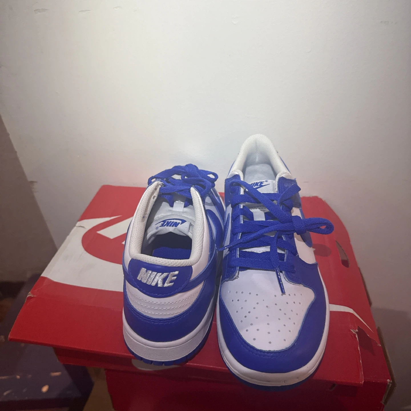 Nike Dunk Low Royal Blue White Sneakers - photo 4