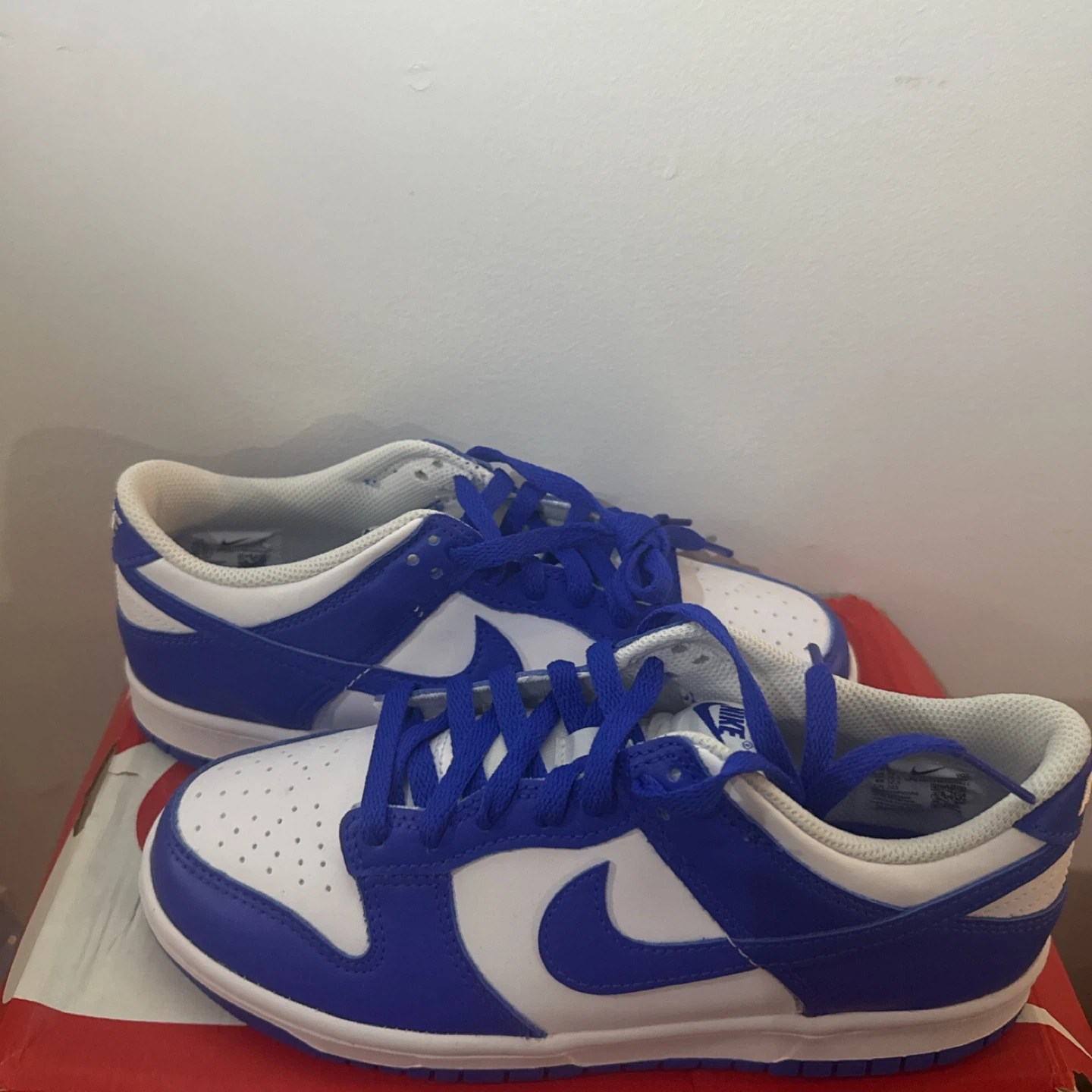 Nike Dunk Low Royal Blue White Sneakers - photo 2
