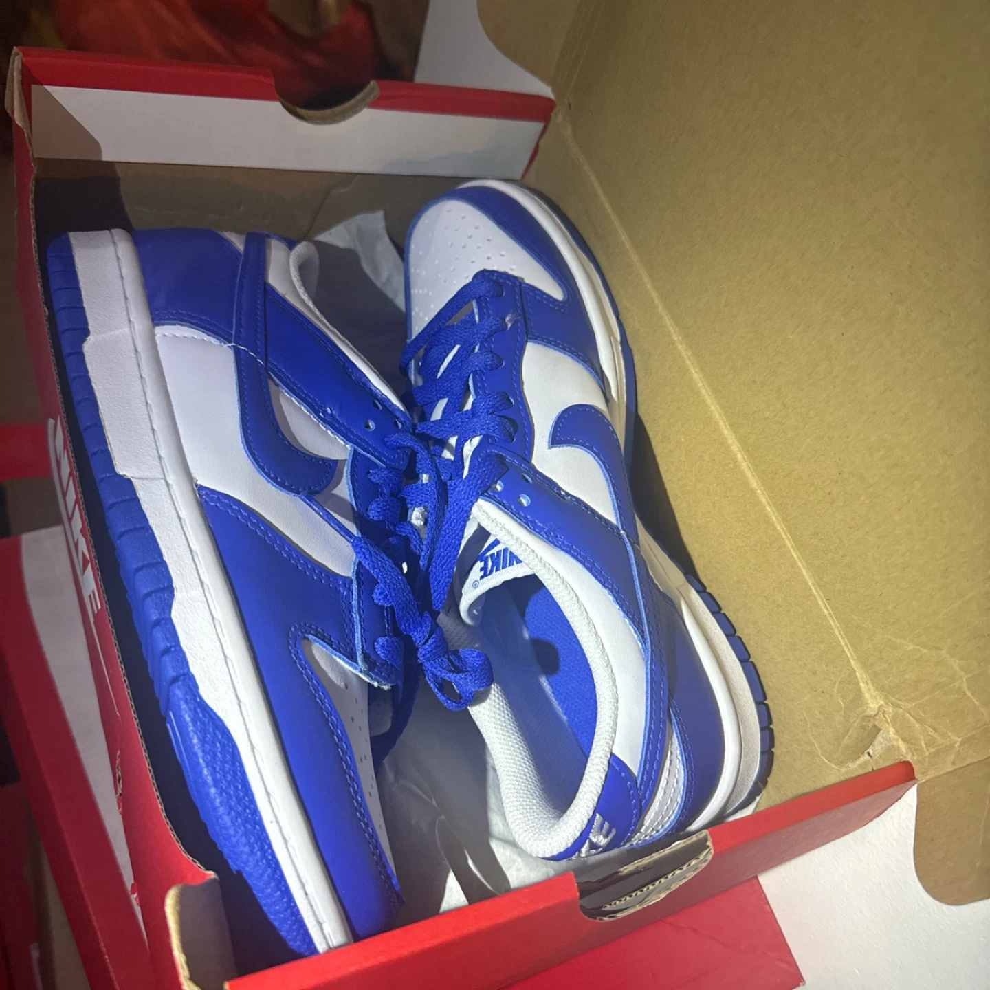 Nike Dunk Low Royal Blue White Sneakers - photo 5