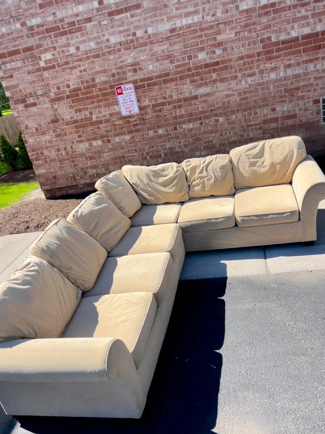 Beige L‑Shaped Sectional Sofa Deep Neutral Color