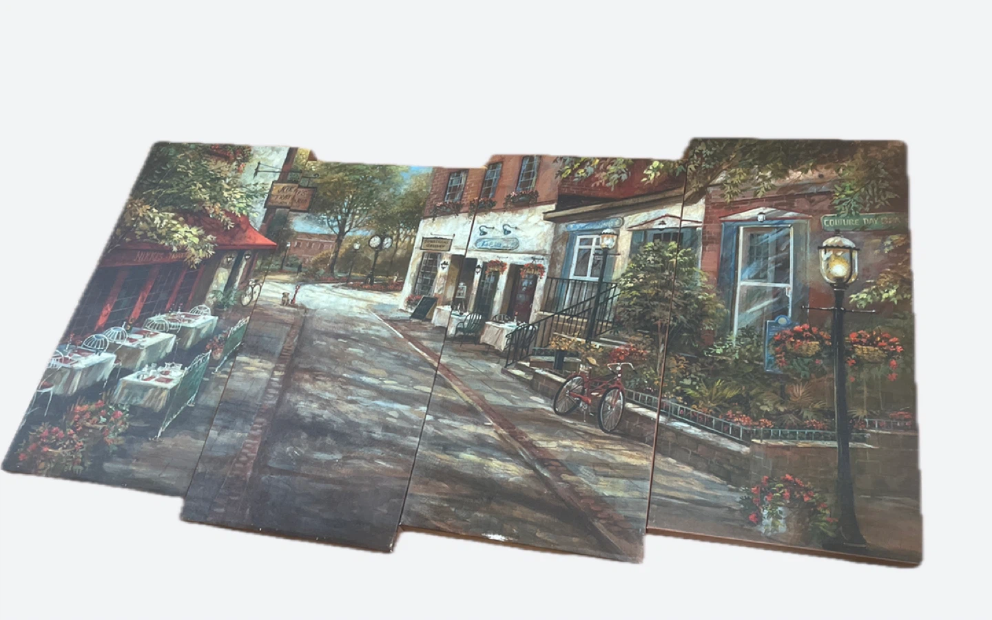 3-Panel Canvas Wall Art Street Scene