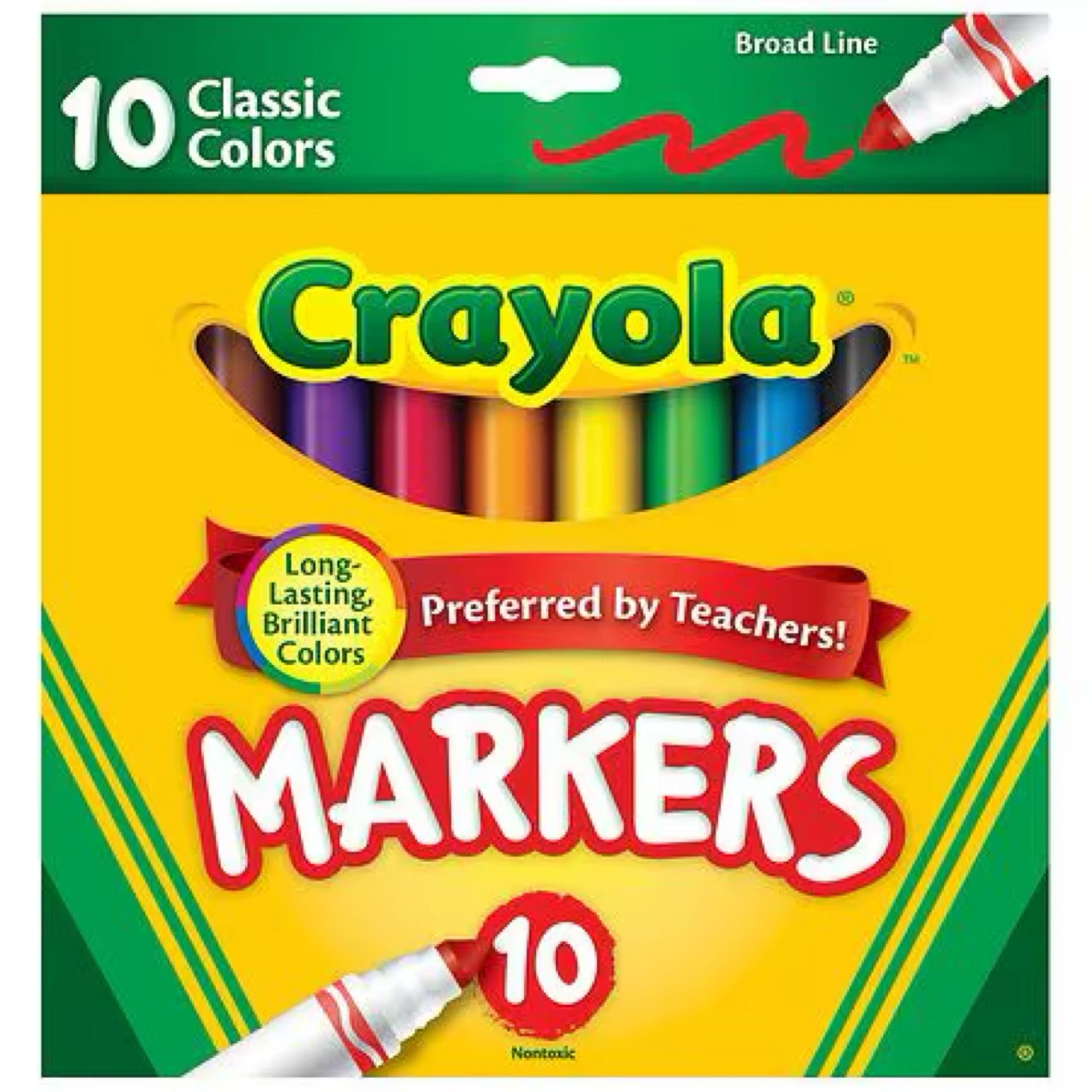 Crayola Classic Colors Broad Line Markers - 10 Count
