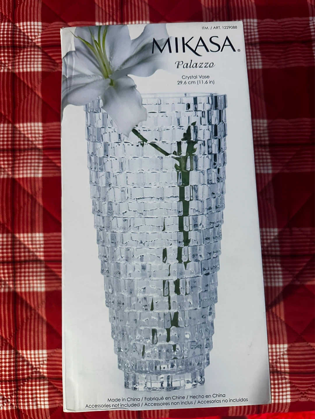 Mikasa Palazzo Crystal Vase 29.6 cm (11.6 in)