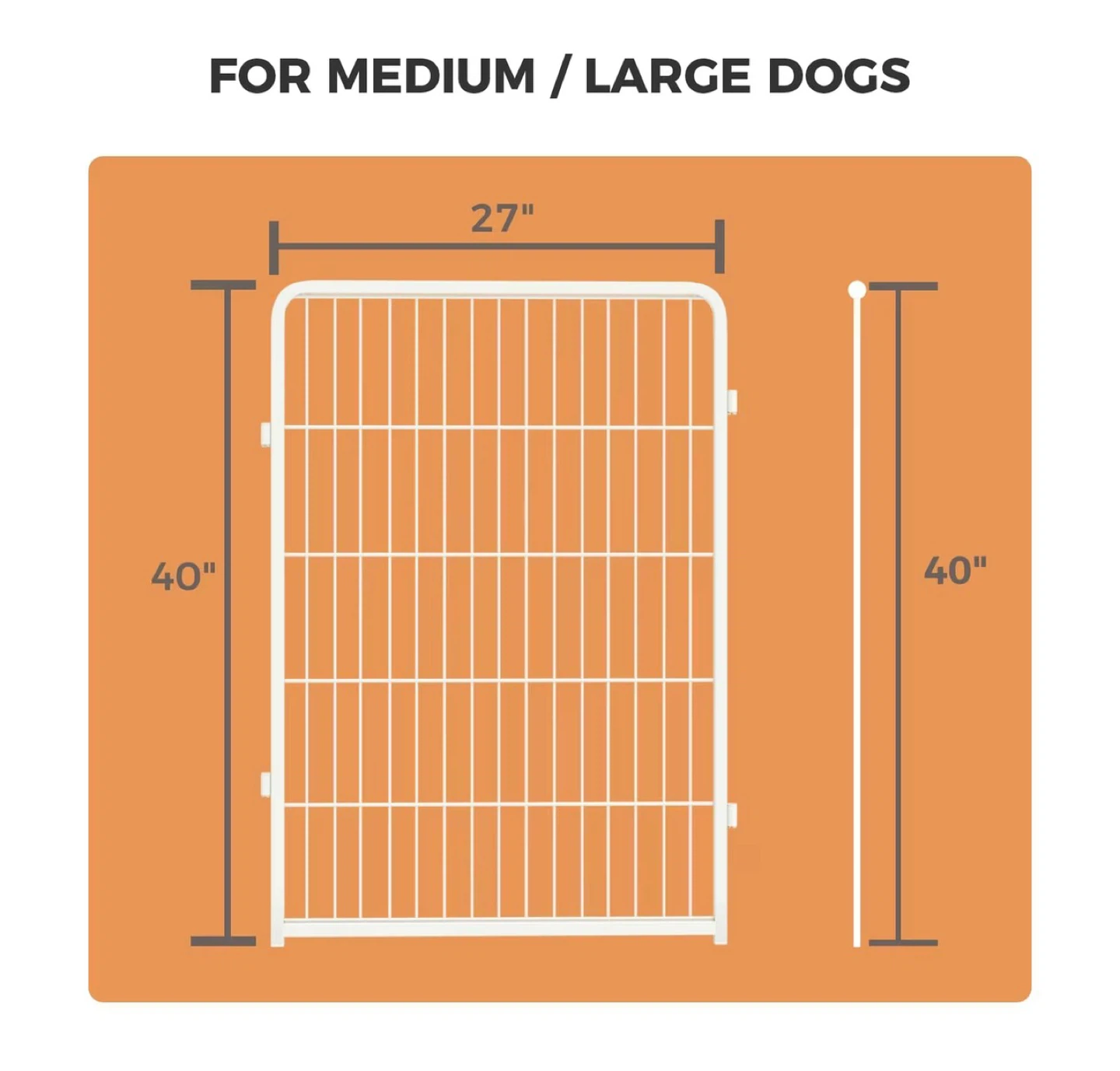 FXW Homeplus Indoor Dog Playpen, White, 40-in, 2-panel - photo 3