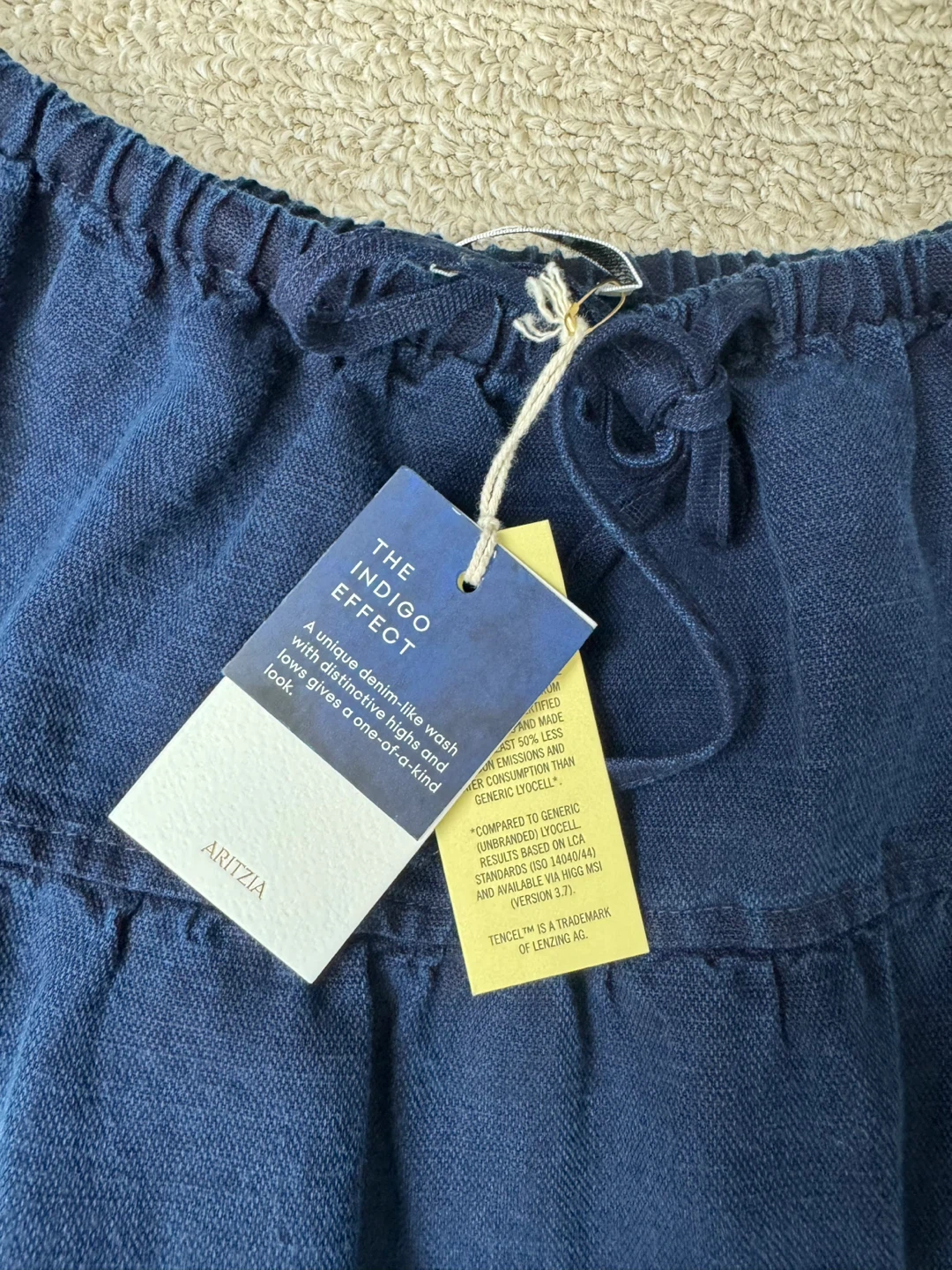 Aritzia Bouquet Tiered Maxi Skirt small - Navy - photo 3