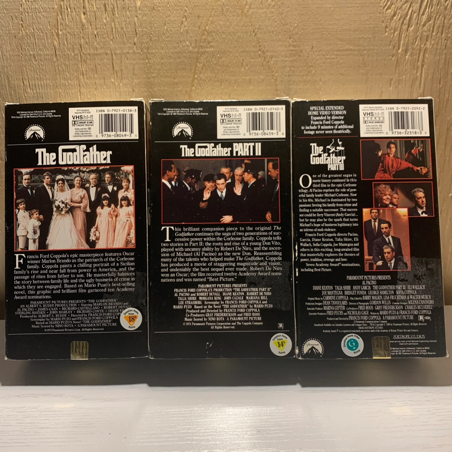 The Godfather Trilogy VHS Tapes - photo 2