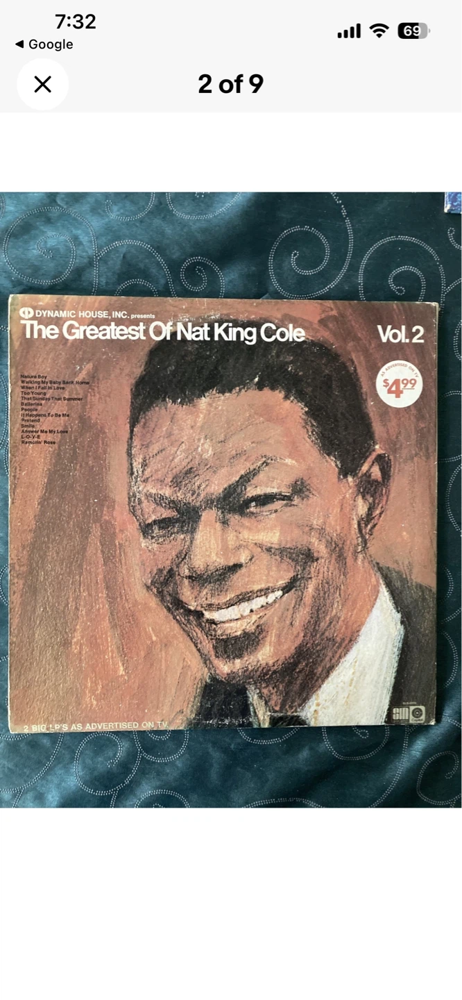 The Greatest of Nat King Cole Vol. 1 & 2 Vinyl Records - photo 4
