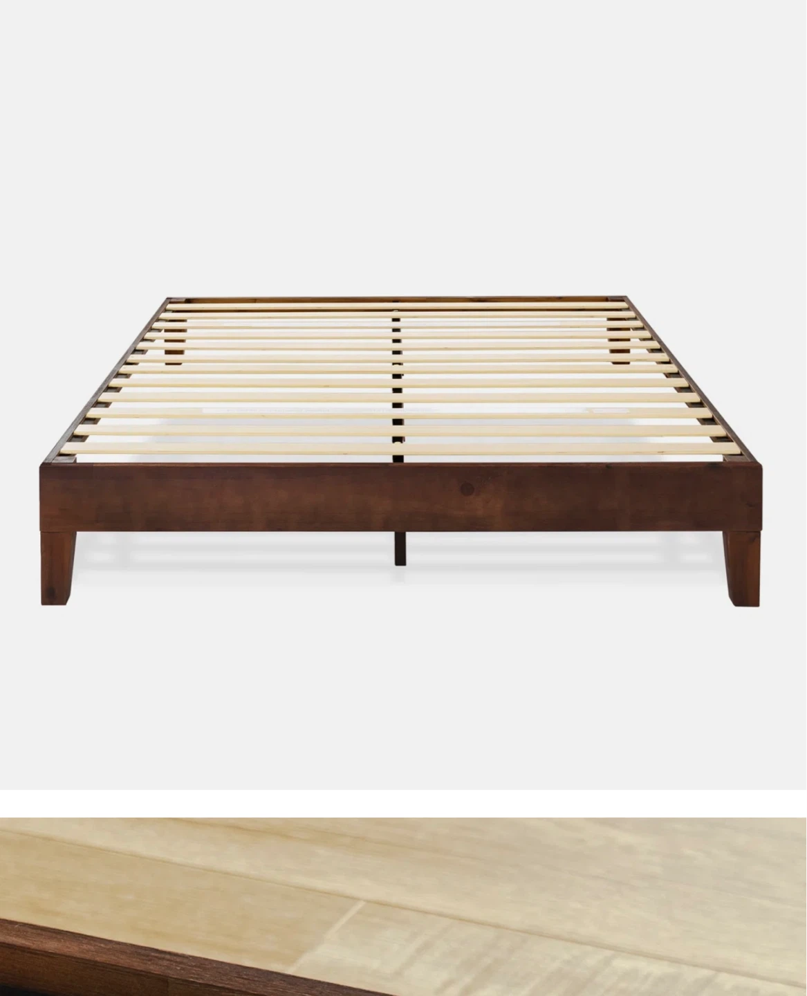 King Size Wooden Bed Frame with Slats