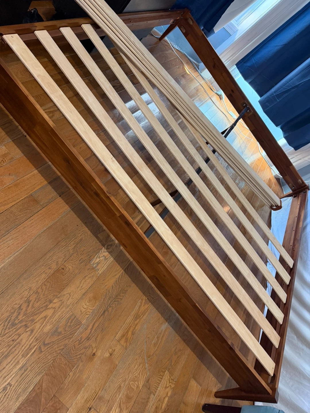 King Size Wooden Bed Frame with Slats - photo 3