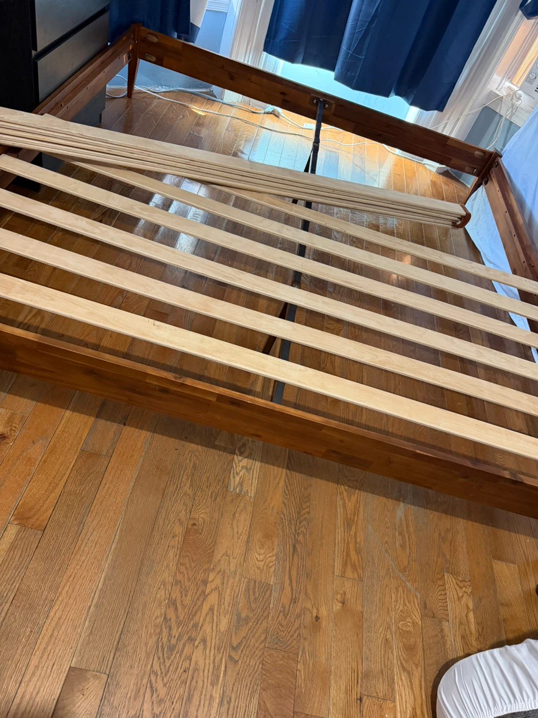 King Size Wooden Bed Frame with Slats - photo 4
