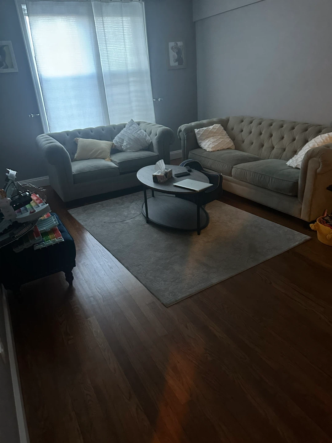 Tufted Chesterfield Sofa and Loveseat Set