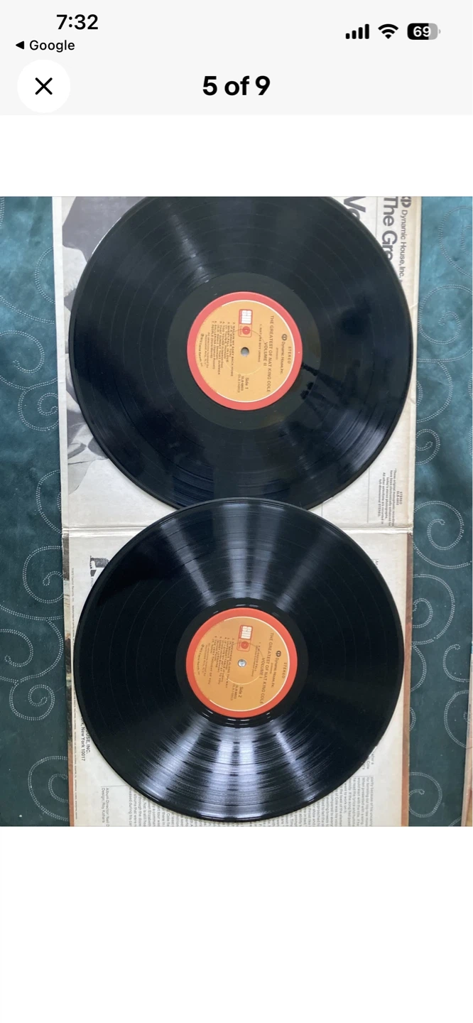 The Greatest of Nat King Cole Vol. 1 & 2 Vinyl Records - photo 5