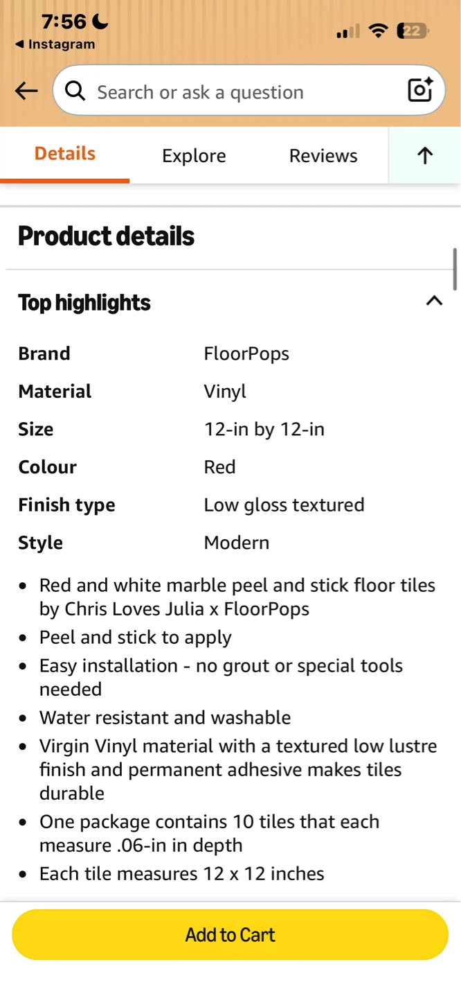FloorPops Chris Loves Julia - Peel & Stick Floor Tiles - photo 4