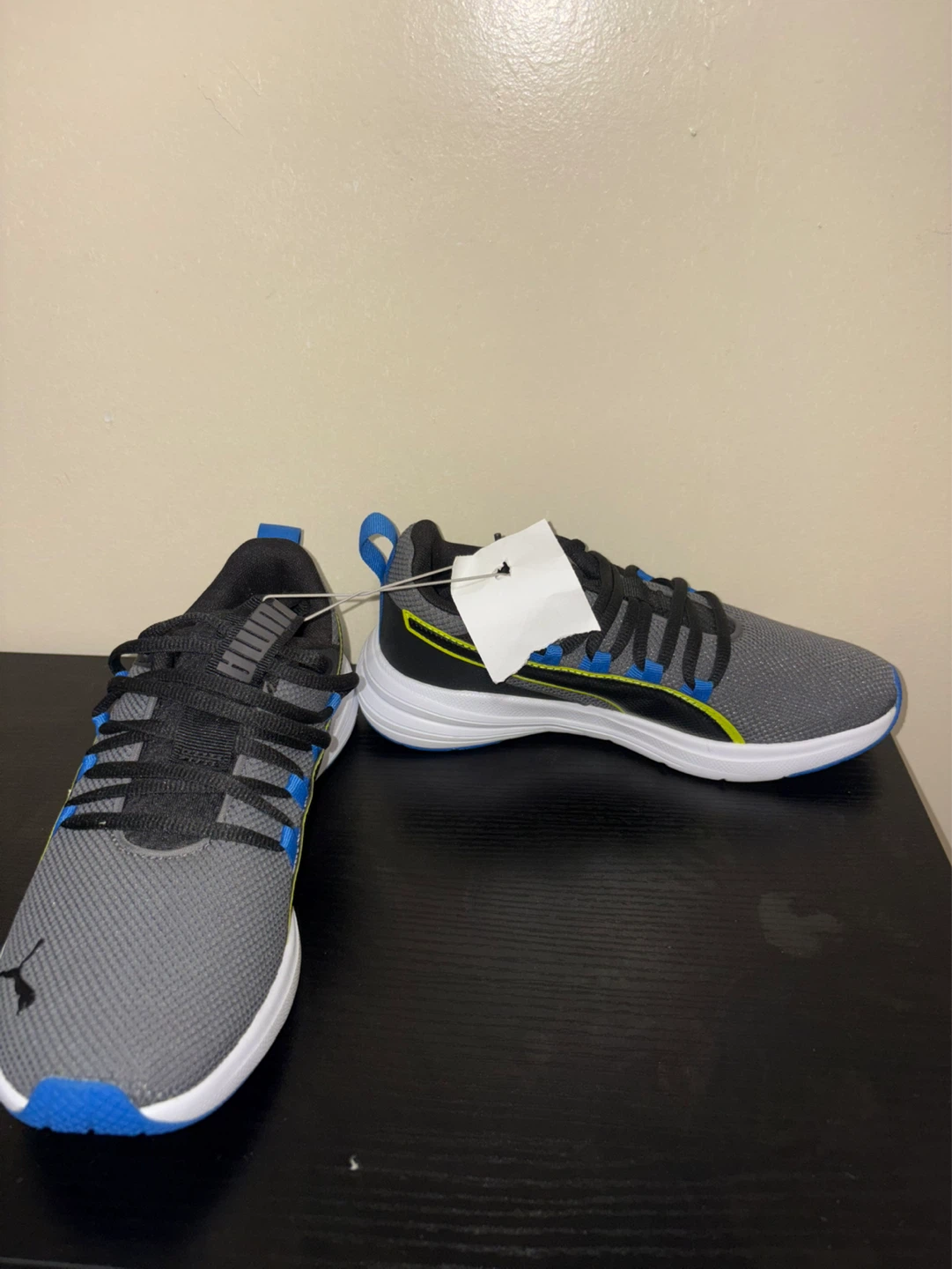 Puma Running Shoes Gray/Black/Blue size 4Y - photo 4